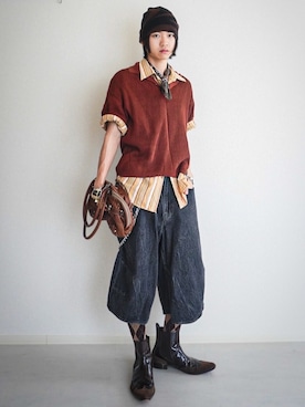 「Port（ポート）のアイテム」を使った、soshunさん（メンズ・169cm）の夏コーディネート