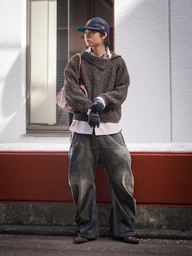 「アイテム（手袋）」を使った、soshunさん（メンズ・169cm）の秋コーディネート