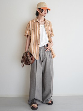 「SMELLY（スメリー）のアイテム」を使った、soshunさん（メンズ・169cm）の夏コーディネート
