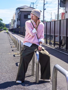 「アイテム（ニットキャップ/ビーニー）」を使った、soshunさん（メンズ・169cm）の秋コーディネート