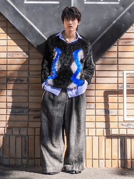 「アイテム（手袋）」を使った、soshunさん（メンズ・169cm）の秋コーディネート