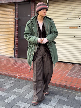 「soerte（ソエルテ）のアイテム」を使った、soshunさん（メンズ・169cm）の冬コーディネート