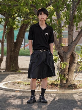 「アイテム（バッジ）」を使った、soshunさん（メンズ・169cm）の秋コーディネート