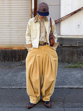 「ANGLAN（アングラン）のアイテム」を使った、soshunさん（メンズ・169cm）の冬コーディネート