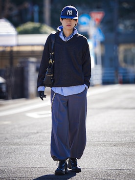 「MM6 Maison Margiela（ｴﾑｴﾑｼｯｸｽ ﾒｿﾞﾝ ﾏﾙｼﾞｪﾗ）のアイテム」を使った、soshunさん（メンズ・169cm）の冬コーディネート