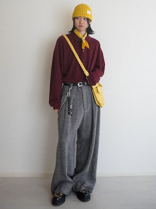 「GEORGE'S(ジョージズ)のHAVAHANKバンダナ(バンダナ/スカーフ)」を使った、soshunさん(メンズ・169cm)の秋コーディネート