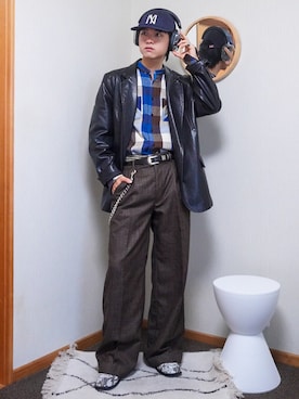 「アイテム（キャップ）」を使った、soshunさん（メンズ・169cm・20代）の秋コーディネート