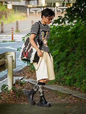 「アイテム（ブーツ）」を使った、soshunさん（メンズ・169cm・20代）の夏コーディネート