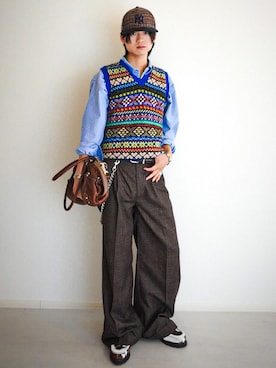 「アイテム（ハンドバッグ）」を使った、soshunさん（メンズ・169cm）の春コーディネート