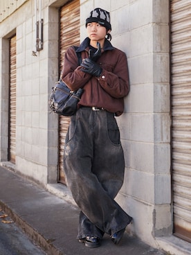 「アイテム（ブルゾン）」を使った、soshunさん（メンズ・169cm）の冬コーディネート