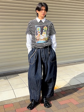 「J&M Davidson（ジェイアンドエムデヴィッドソン）のアイテム」を使った、soshunさん（メンズ・169cm）の春コーディネート