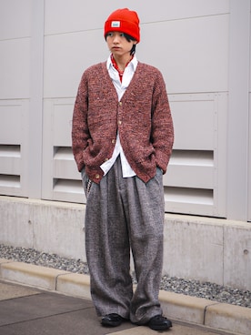 「LIDNM（リドム）のアイテム」を使った、soshunさん（メンズ・169cm）の春コーディネート