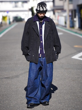 「MM6 Maison Margiela（ｴﾑｴﾑｼｯｸｽ ﾒｿﾞﾝ ﾏﾙｼﾞｪﾗ）のアイテム」を使った、soshunさん（メンズ・169cm）の冬コーディネート