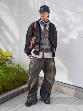 「アイテム（ハンドバッグ）」を使った、soshunさん（メンズ・169cm）の秋コーディネート