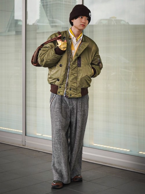 WOOL LINEN OXFORD BAGS（スラックス）｜LIDNM（リドム）の