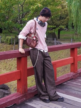 「アイテム（ヘッドフォン/イヤホン）」を使った、soshunさん（メンズ・169cm）の秋コーディネート