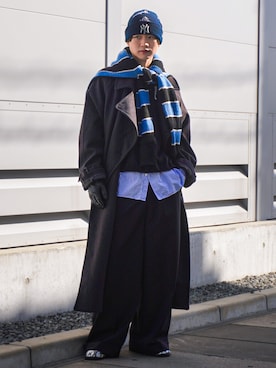 「アイテム（帽子）」を使った、soshunさん（メンズ・169cm）の冬コーディネート