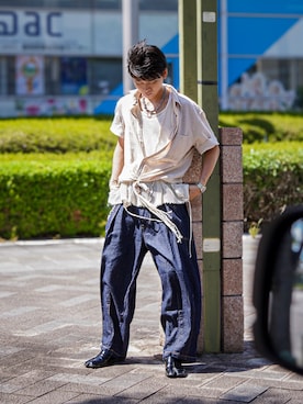 「アイテム（タンクトップ）」を使った、soshunさん（メンズ・169cm）の夏コーディネート