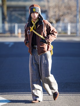 「GEORGE'S（ジョージズ）のアイテム」を使った、soshunさん（メンズ・169cm）の冬コーディネート