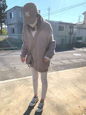 「フユコーデ」｜「アイテム（キャップ）」を使った、yukimarumochi27さん（レディース・161cm）の冬コーディネート