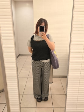 「H&M（エイチ・アンド・エム）のアイテム（パンツ）」を使った、tyyniさん（レディース・151cm）の夏コーディネート