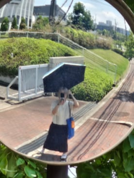 「アイテム（折りたたみ傘）」を使った、tyyniさん（レディース・150cm）の夏コーディネート