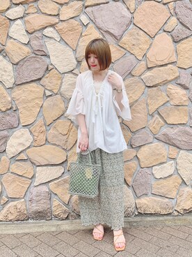 「Crisp（クリスプ）のアイテム（チュニック）」を使った、m a r iさん（レディース・150cm）の夏コーディネート