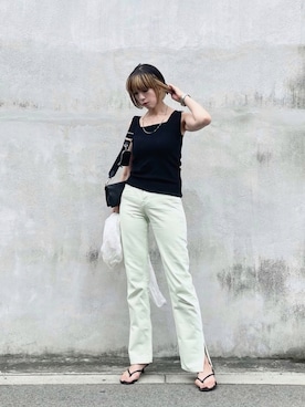 「CANAL JEAN（キャナルジーン）のアイテム（シャツ/ブラウス）」を使った、kikukomiyajiさん（レディース・172cm）の夏コーディネート