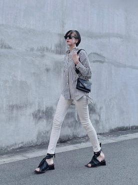 「UNIQLO（ユニクロ）のWOMEN ウルトラストレッチジーンズ（デニムパンツ）」を使った、kikukomiyajiさん（レディース・172cm）の春コーディネート