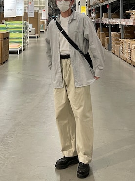 「Steven Alan」｜「アイテム（財布/小物）」を使った、まえださん（メンズ・170cm）の春コーディネート