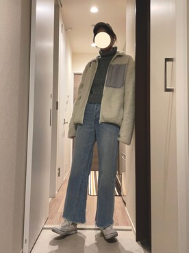 「koe（コエ）のアイテム（その他アウター）」を使った、酢もつさん（レディース・177cm）の冬コーディネート
