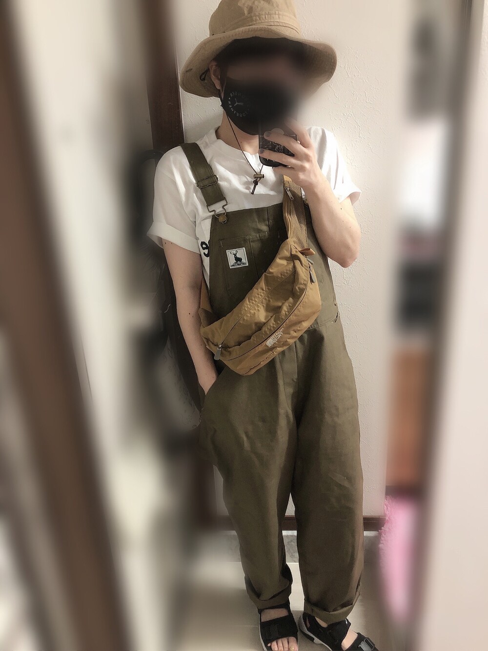キャプテンスタッグ　別注ダックオーバーオール　オリーブ WEB限定 CAPTAIN STAG×FREAK'S STORE/キャプテンスタッグ 別注