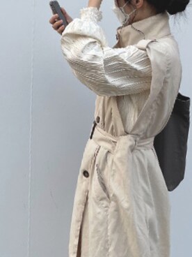 「ごきげんウィーク」｜「アイテム（トレンチコート）」を使った、ggptさん（レディース・157cm）の春コーディネート