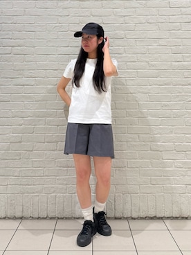 「FILA（フィラ）のアイテム（シューズ）」を使った、.*Shiori*.さん（レディース・163cm）の夏コーディネート
