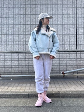 「OVERRIDE」｜「アイテム（その他アウター）」を使った、.*Shiori*.さん（レディース・163cm）の冬コーディネート