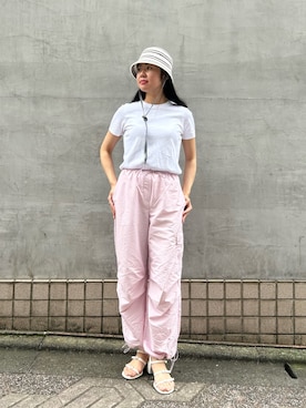 「H&M（エイチ・アンド・エム）のアイテム（パンツ）」を使った、.*Shiori*.さん（レディース・163cm）の夏コーディネート