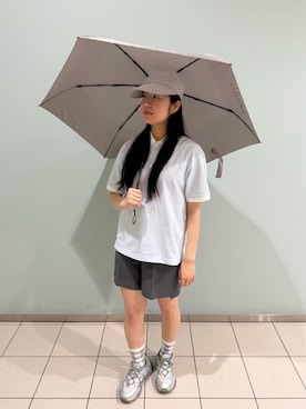 「アイテム（折りたたみ傘）」を使った、.*Shiori*.さん（レディース・163cm）の夏コーディネート