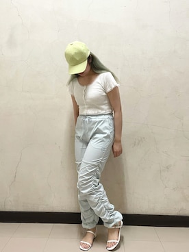 「SETUPEXE（セットアップイーエックスイー）のアイテム（パンツ）」を使った、.*Shiori*.さん（レディース・163cm）の夏コーディネート