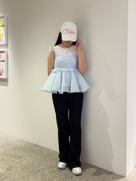 「LILY BROWN（リリーブラウン）のアイテム」を使った、しーちゃんさん（レディース・163cm）の夏コーディネート