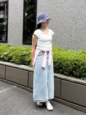 「FILA（フィラ）のアイテム」を使った、しーちゃんさん（レディース・163cm）の夏コーディネート