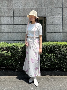 「PLST（プラステ）のアイテム」を使った、しーちゃんさん（レディース・163cm）の夏コーディネート