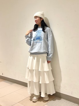 「ニットキャップ」｜「アイテム（スウェット）」を使った、.*Shiori*.さん（レディース・163cm）の秋コーディネート