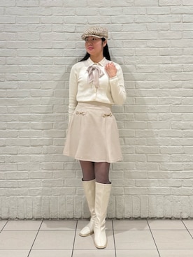 「アイテム（バレッタ/ヘアクリップ）」を使った、.*Shiori*.さん（レディース・163cm）の冬コーディネート