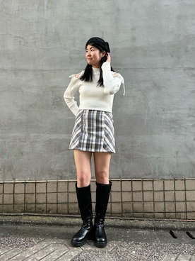 「ESPERANZA（エスペランサ）のアイテム（ブーツ）」を使った、.*Shiori*.さん（レディース・163cm）の冬コーディネート