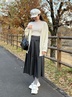 「アイテム（トートバッグ、ブラック系）」を使った、.*Shiori*.さん（レディース・163cm）の冬コーディネート