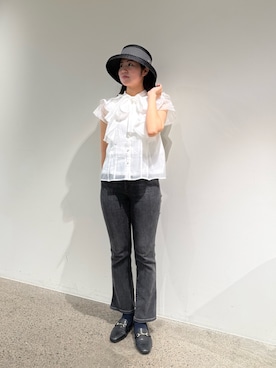 「Chapeau d' O（シャポードオー）のアイテム」を使った、しーちゃんさん（レディース・163cm）の夏コーディネート