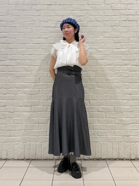 「アイテム（ハンチング/ベレー帽）」を使った、.*Shiori*.さん（レディース・163cm）の夏コーディネート