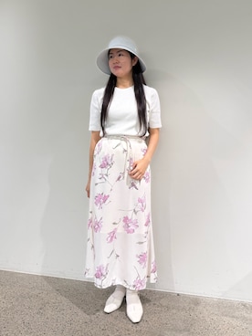 「Chapeau d' O（シャポードオー）のアイテム」を使った、しーちゃんさん（レディース・163cm）の夏コーディネート