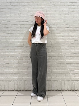 「FILA（フィラ）のアイテム（シューズ）」を使った、.*Shiori*.さん（レディース・163cm）の夏コーディネート