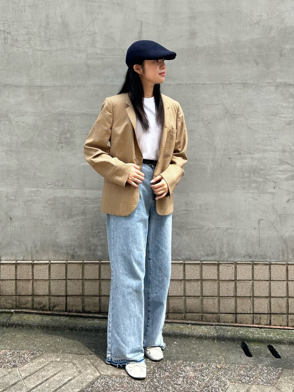 LAUREN RALPH LAUREN ベージュ テーラード ニットジャケット LAUREN RALPH LAUREN ベージュ テーラード ニットジャケット